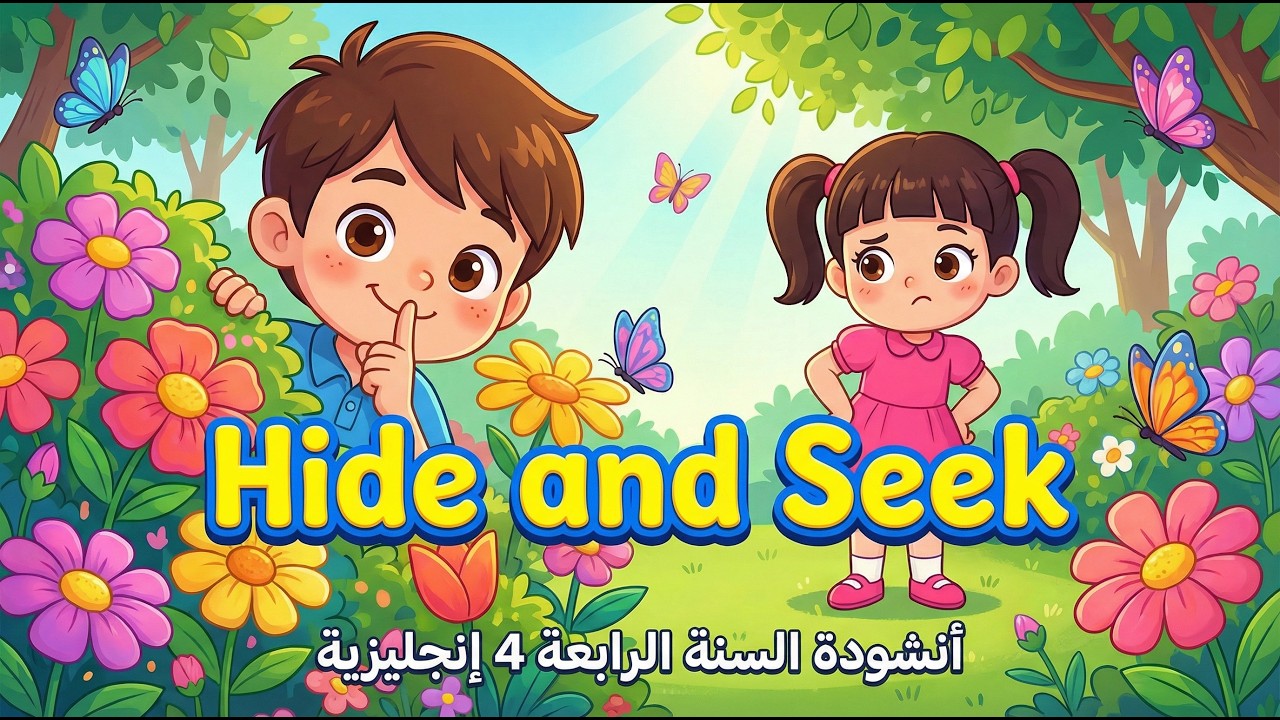 نشيد اختبئ وابحث 🎵 Hide And Seek Song | السنة الرابعة ابتدائي إنجليزية [مع الكلمات Lyrics]