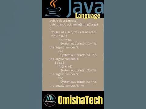 Find largest among three numbers in Java || using if else statement # ...