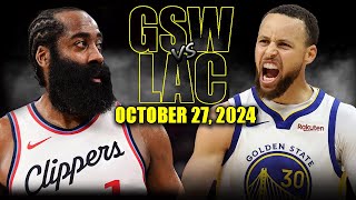 Den State Warriors Vs Los Angeles Clippers Full Game Highlights - October 27 2024-25 Nba Season