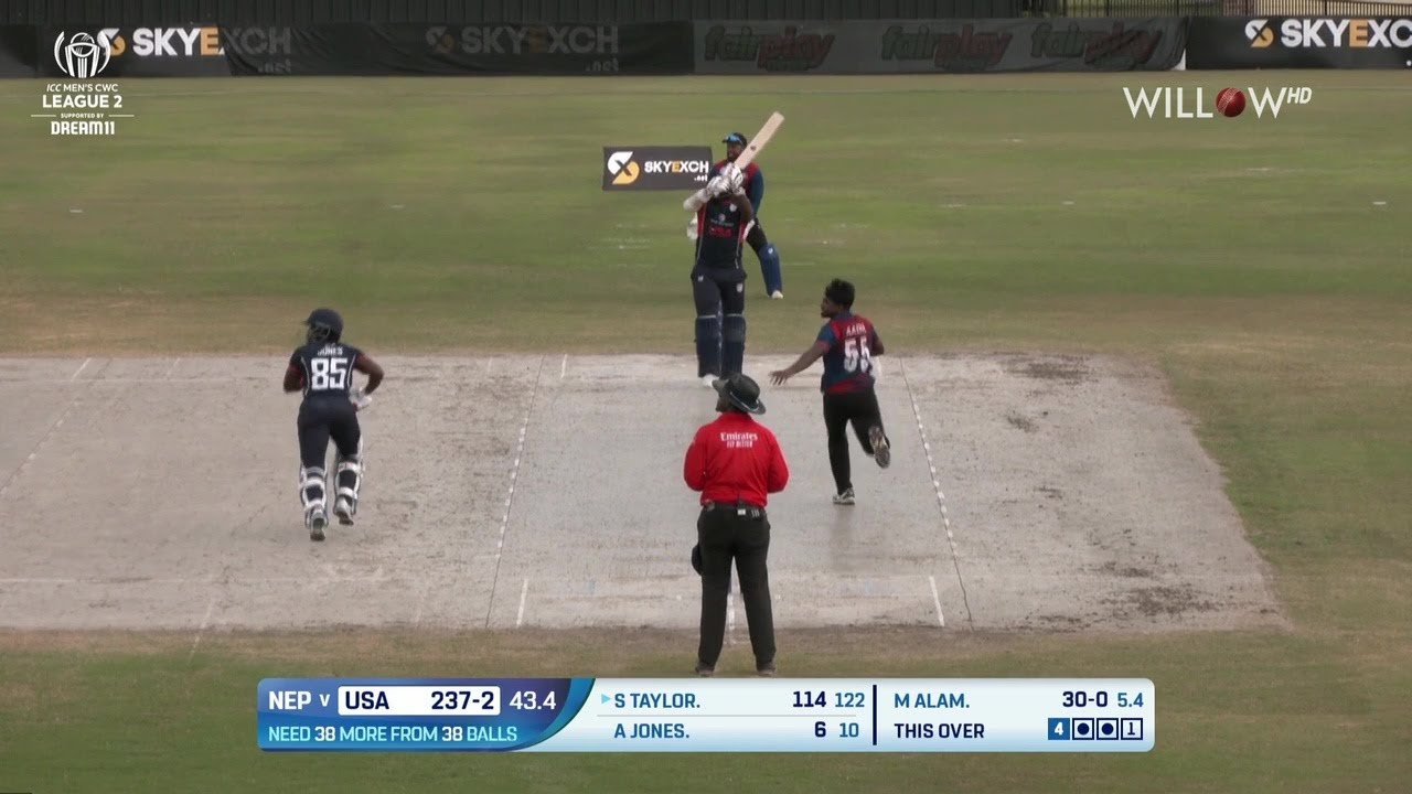 Mohamad Aadil Alam 3 wickets vs United States, | 3rd Match - Nepal vs United States