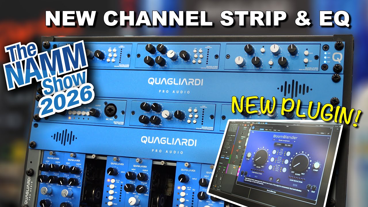 На выставке NAMM Show 2026 компания Quagliardi представила Channel Strip с Para-Shelving EQ и пла...