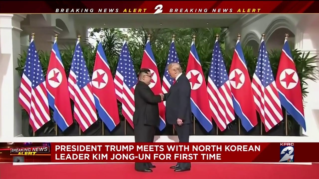 President Trump meets with North Korean leader Kim Jong Un for first ...