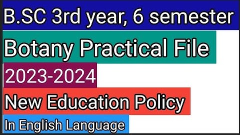 how to make 6 semester botany practical file | B.SC sixth semester botany practical file |