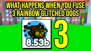 What Happens When You Fuse 3 Rainbow Glitched Dog in Pet Simulator X