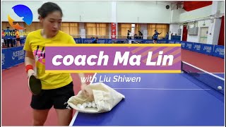 Coach Ma Lin improved Liu Shiwen pendulum serve