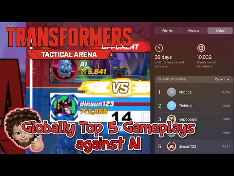 Transformers Tactical Arena  - Globally Top 5 (5800) Gameplay against AI