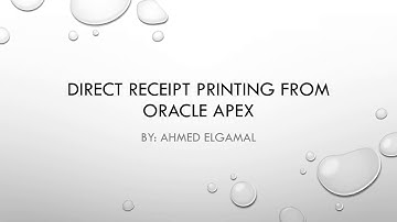 #Direct #Receipt #Printing from #ORACLE #APEX #POS code on gitHub #OrclAPEX
