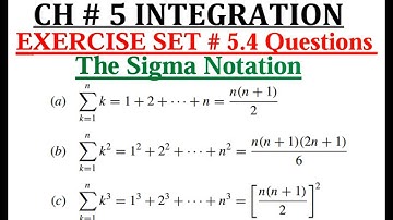 Calculus Ex # 5.4 Q # 1-20 Sigma Notation and  Howard Anton 10th Edition