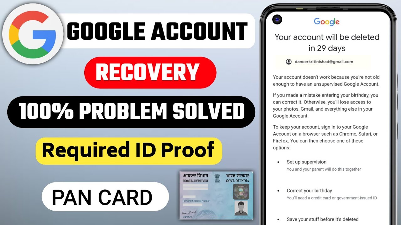 Google Account Deleted | Google Account Recovery | Your Account Will be Deleted in 29 days | 