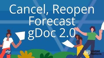 Cancel and reopen a forecast in gDoc 2.0