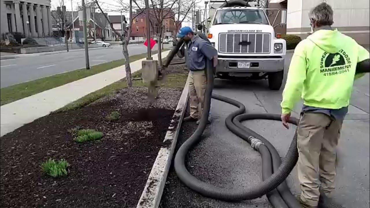 Blowing mulch YouTube