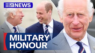 King Charles III hands over military title to son Prince William | 9 News Australia