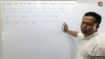 MATHS X 1016B  NUMBER SYSTEM ONE OF EVERY THREE CONSECUTIVE INTEGERS IS DIVISIBLE BY 3