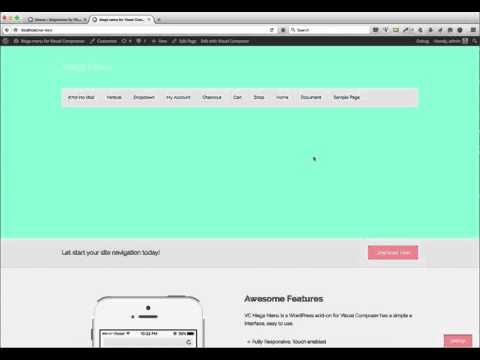 Wp mega menu import demo menu