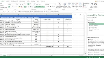 Excel Accessibility Check