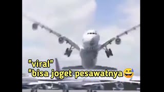 'VIRAL' pesawat terbang bisa joget( joget seperti burung)
