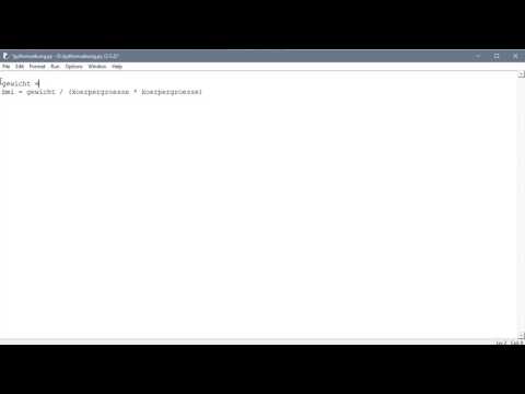 BMI mit Python Teil 1