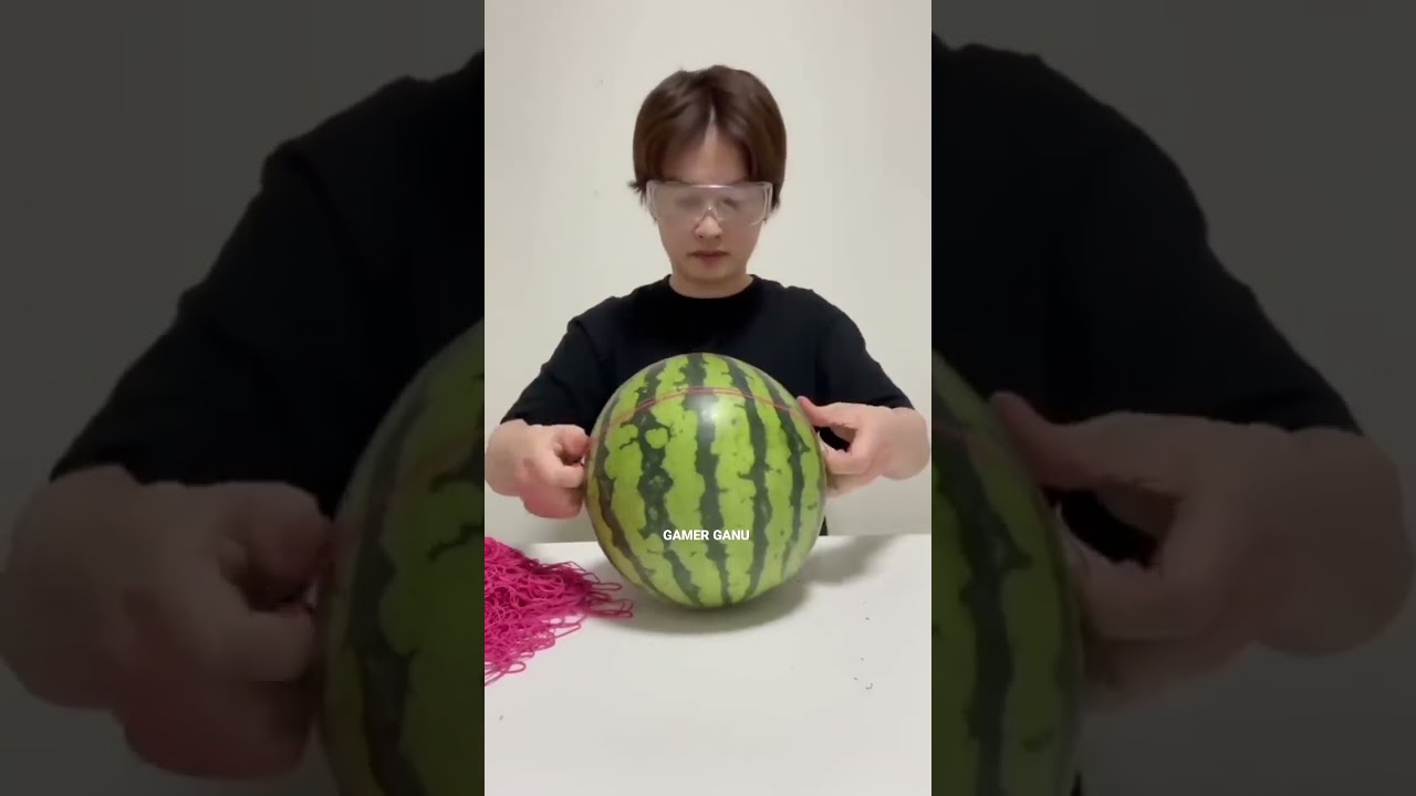 God level trick😜Rubber vs watermelon🍉 #mrindianhacker #crazyxyz @MRINDIANHACKER  #viral #shorts