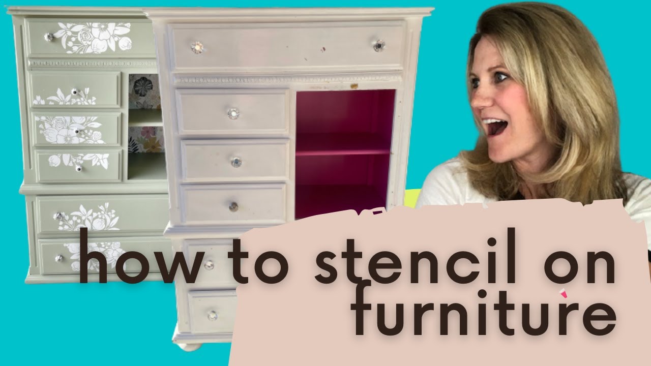 How to Fix Painted Furniture // How to Stencil Furniture YouTube