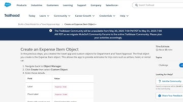 Create an Expense Item Object||Salesforce||Trailhead #salesforce#trailhead #salesforcetrailhead