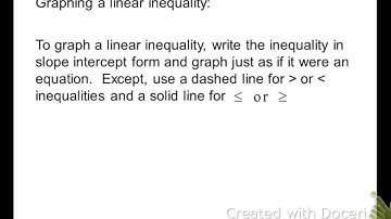 6.5 graphing linear inequalities
