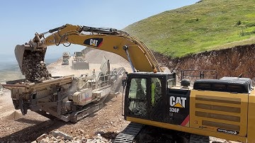 Excavator , Wheel Loader & Impact Crusher - Sotiriadis Construction Works - 4K