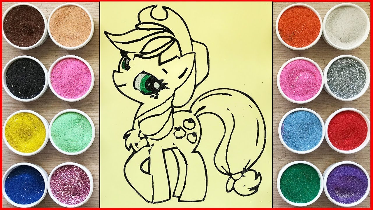 TÔ MÀU TRANH CÁT NGỰA PONY BÁNH TÁO - Coloring PONY... - youtube