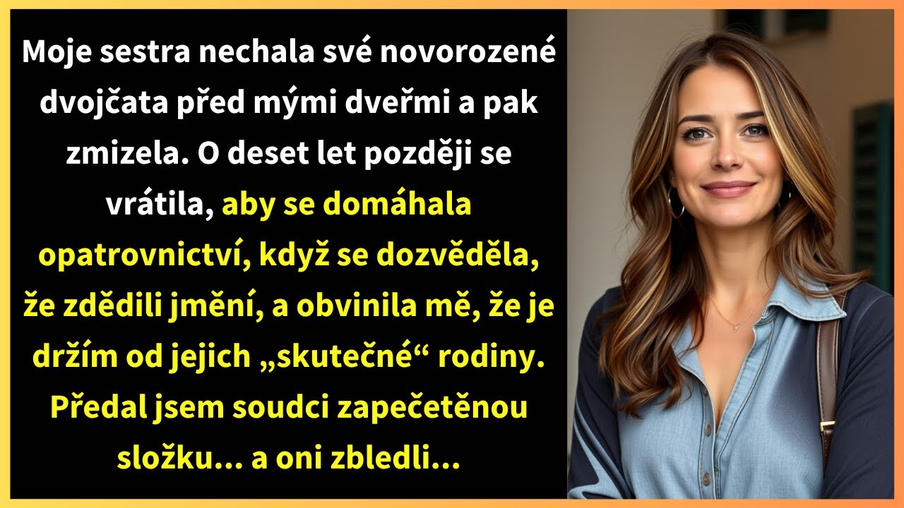 Moje sestra nechala své novorozené dvojčata před mými dveřmi a pak zmizela.