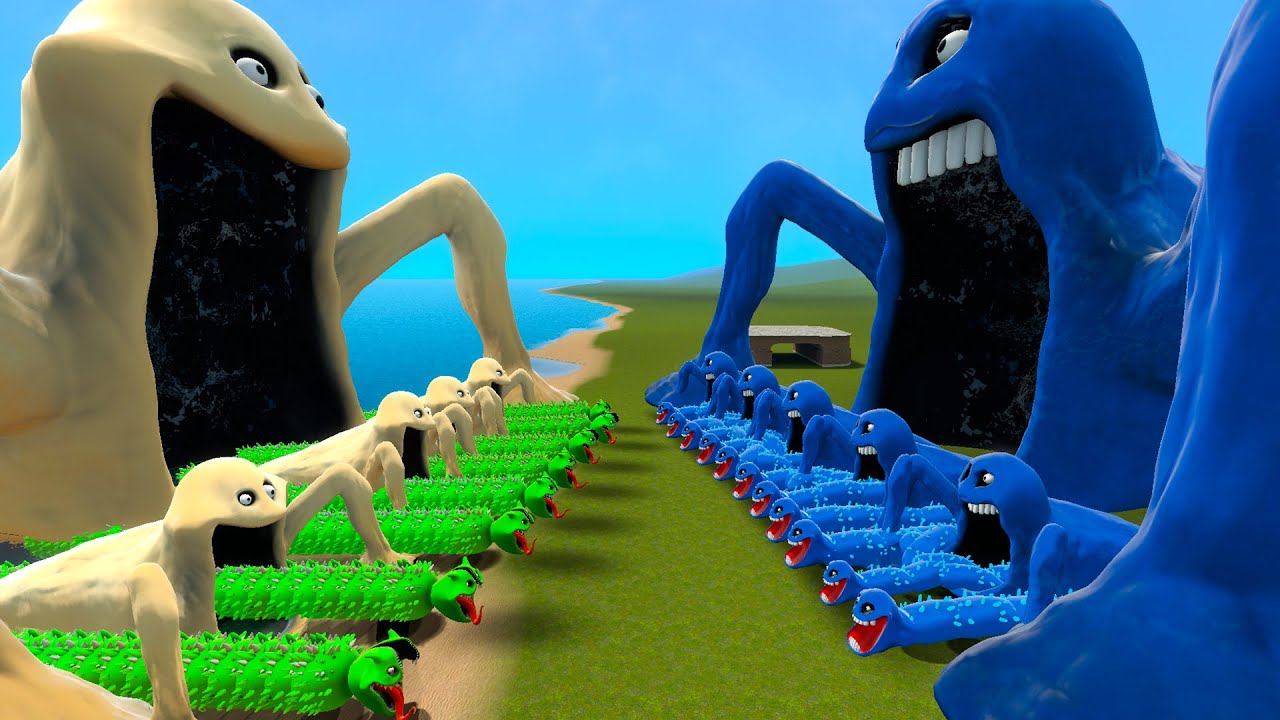 NEW ROBLOX HUNGRY SNAKE SEA EATER VS ROBLOX HUNGRY WORM SEA EATER In Garry's Mod!