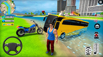 Transport Bus & Bike Driving in Open World Game - Go to Town 6 - Android Gameplay