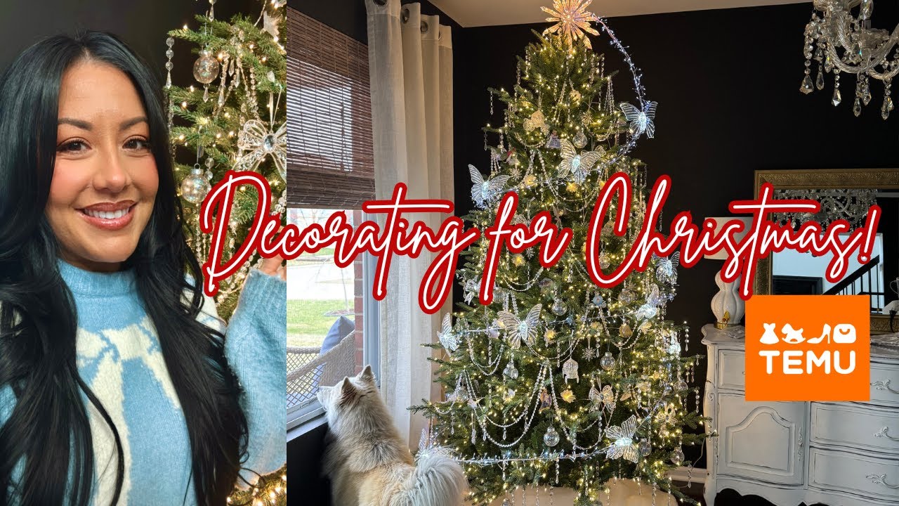 DECORATE WITH ME FOR CHRISTMAS! | HOLIDAY DECORATING TIPS AND IDEAS WITH TEMU | HOLIDAY DECOR
