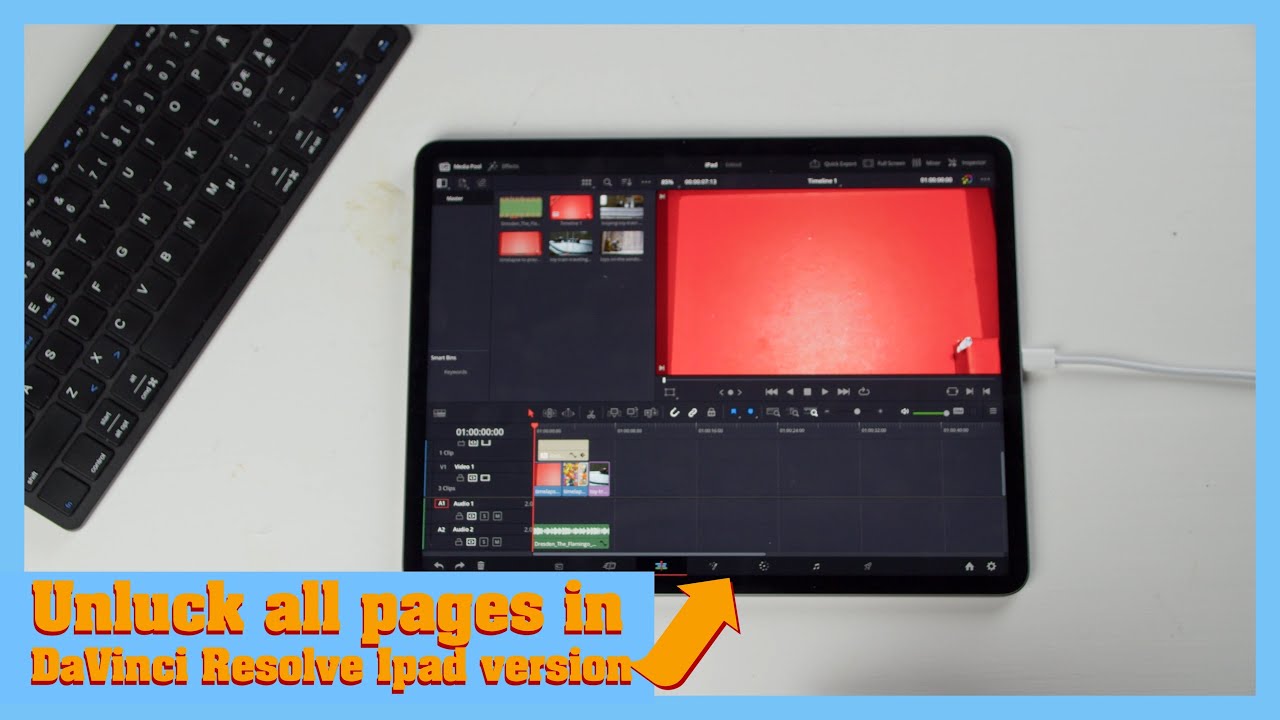 Get all pages on the Ipad version of DaVinci Resolve - YouTube