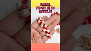 paso a paso de pulsera zig zag #diy #tutorial #joyeria #bisuteria #manualidades