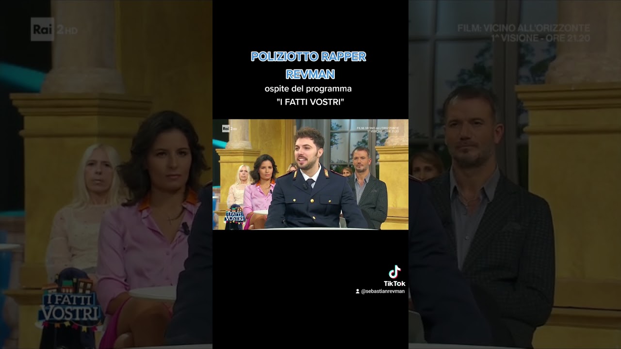 REVMAN - ospite "I Fatti Vostri" clip 01 (Poliziotto Rapper)