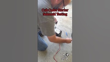 Cub Cadet Starter Solenoid Testing