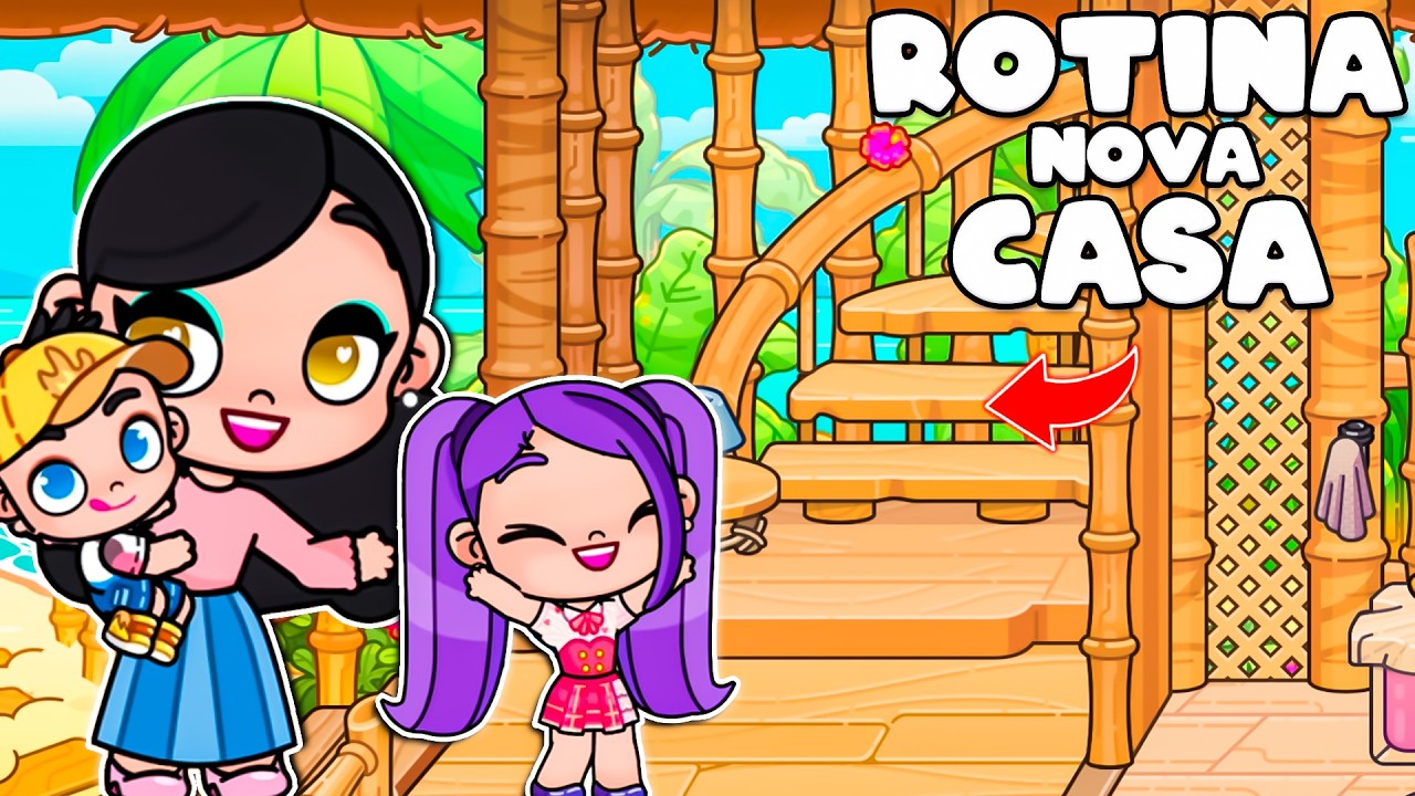 ROTINA NA NOVA CASA DE PRAIA 🏡🌊 | AVATAR WORLD ROTINAS E HISTÓRIAS