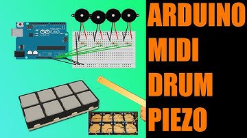 Arduino and piezo midi drum controller