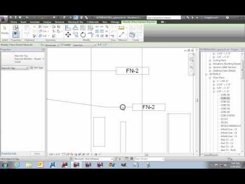 Revit Keynotes - 2 Placing Keynotes In View