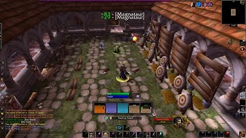 Classic (Vanilla) World of Warcraft Resto Druid healing Scarlet Monastery with Clique and Grid2