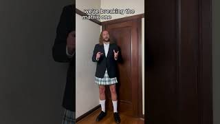 Teaching guys how to wear a skirt. Getting Dressed with Brad, #mensinskirts