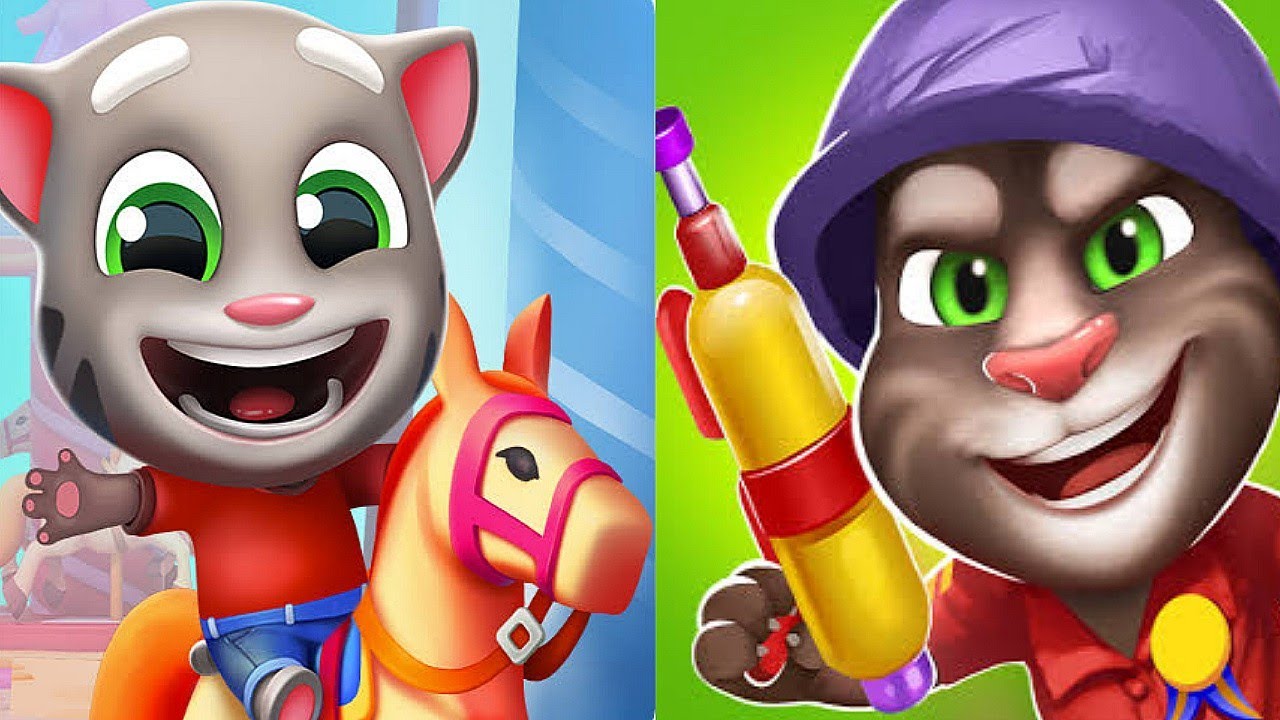 Talking Tom Camp vs Talking Tom Fun Fair Gameplay Android ios YouTube