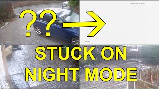 Floureon CCTV camera fault - stuck on night mode / white screen