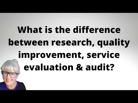 The differences between research, quality improvement, service evaluation and audit in healthcare