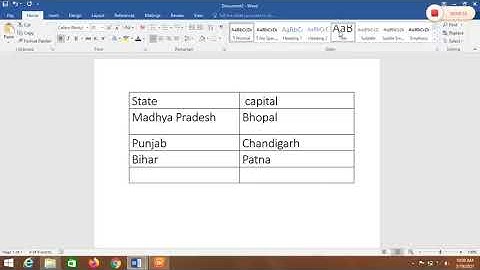 STD 6 COMPUTER CHAP  3 CREATING TABLES IN WORD 2013  PART  1