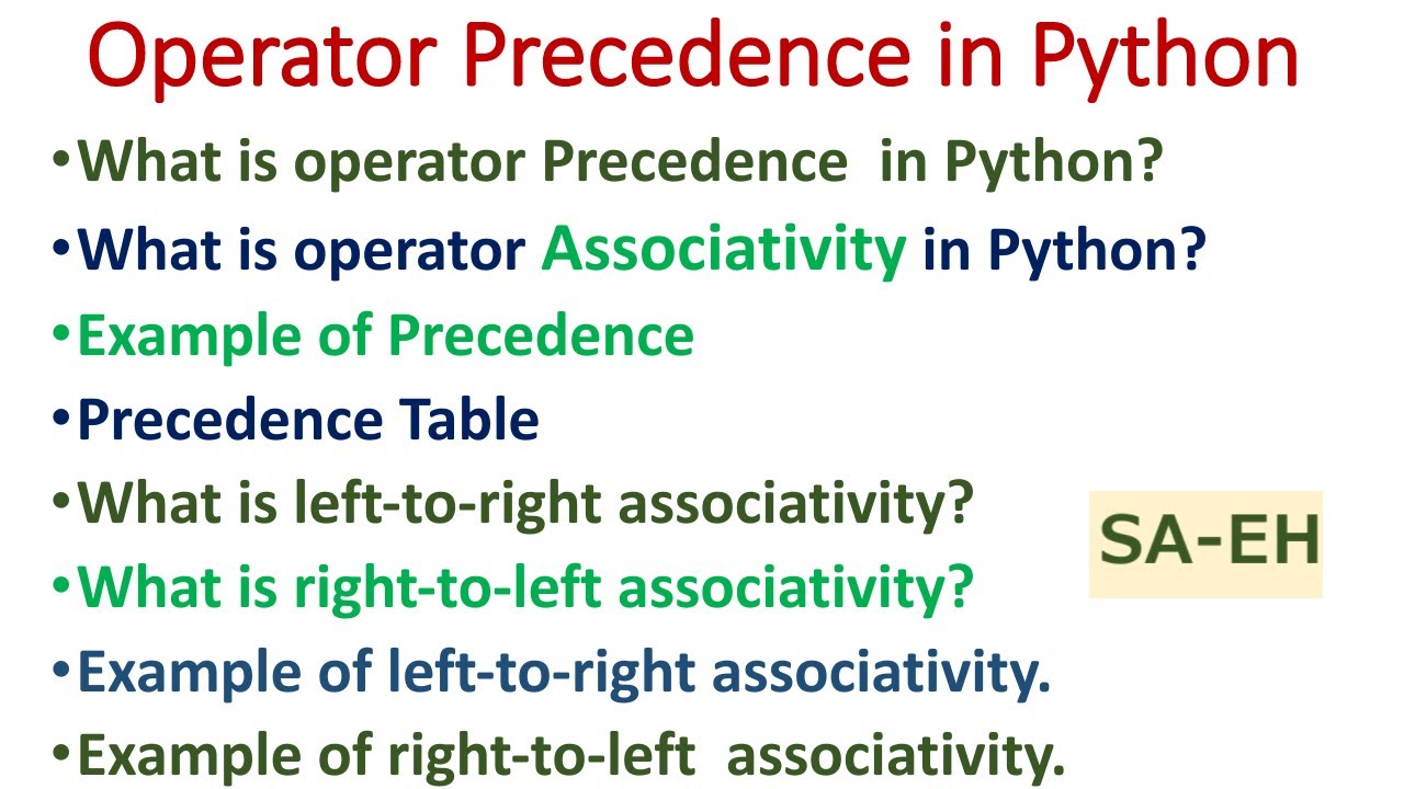 python assignment operator associativity