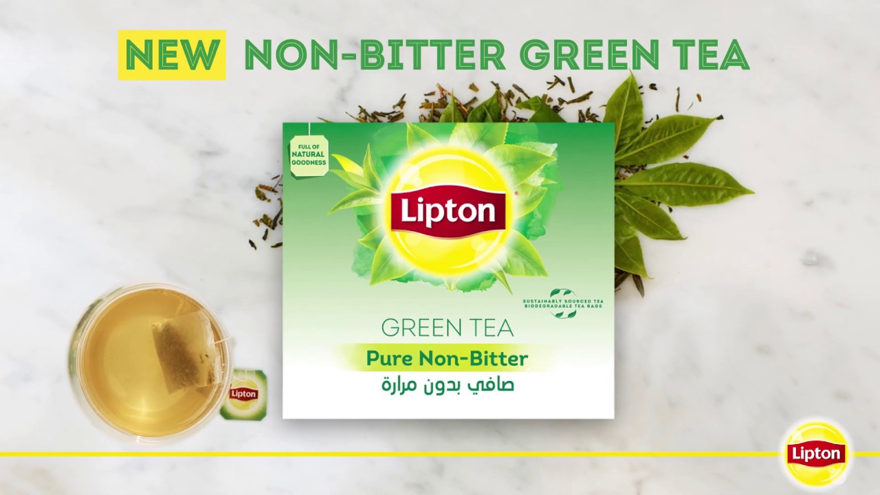 New Lipton nonbitter green tea. Enjoy all the goodness without