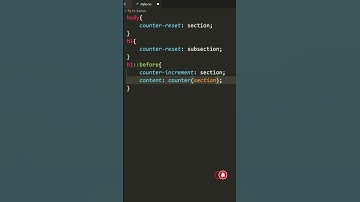 Automatic Numbering With CSS Only | CSS Counter #shorts  #html #css #htmltutorial  #list #webdesign