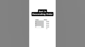 How to sort data in descending order in excel #excel #data #business #finance #money #investing