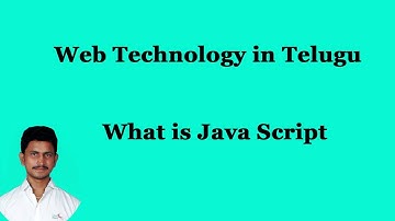 Java Script in Telugu || Web Technology in Telugu || By Mr Sivarao
