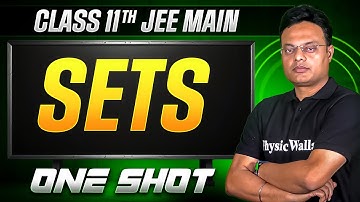 MANZIL Comeback: SETS in 1 Shot | All Concepts + PYQs | JEE Main